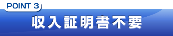 収入証明書不要